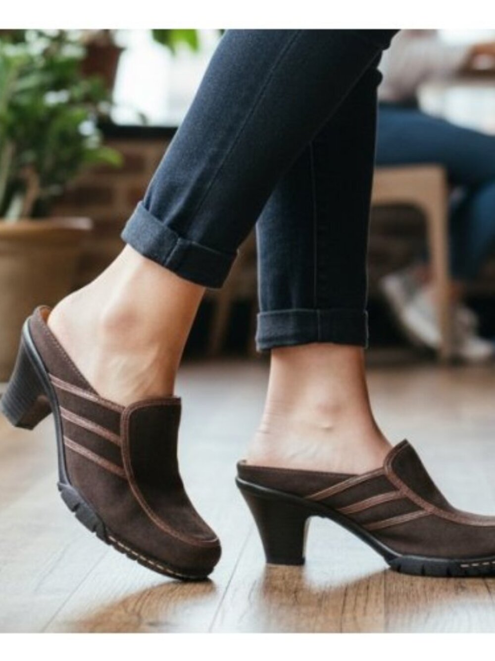 SOFFT Brown Suede Mule Shoes Ladies Size 8